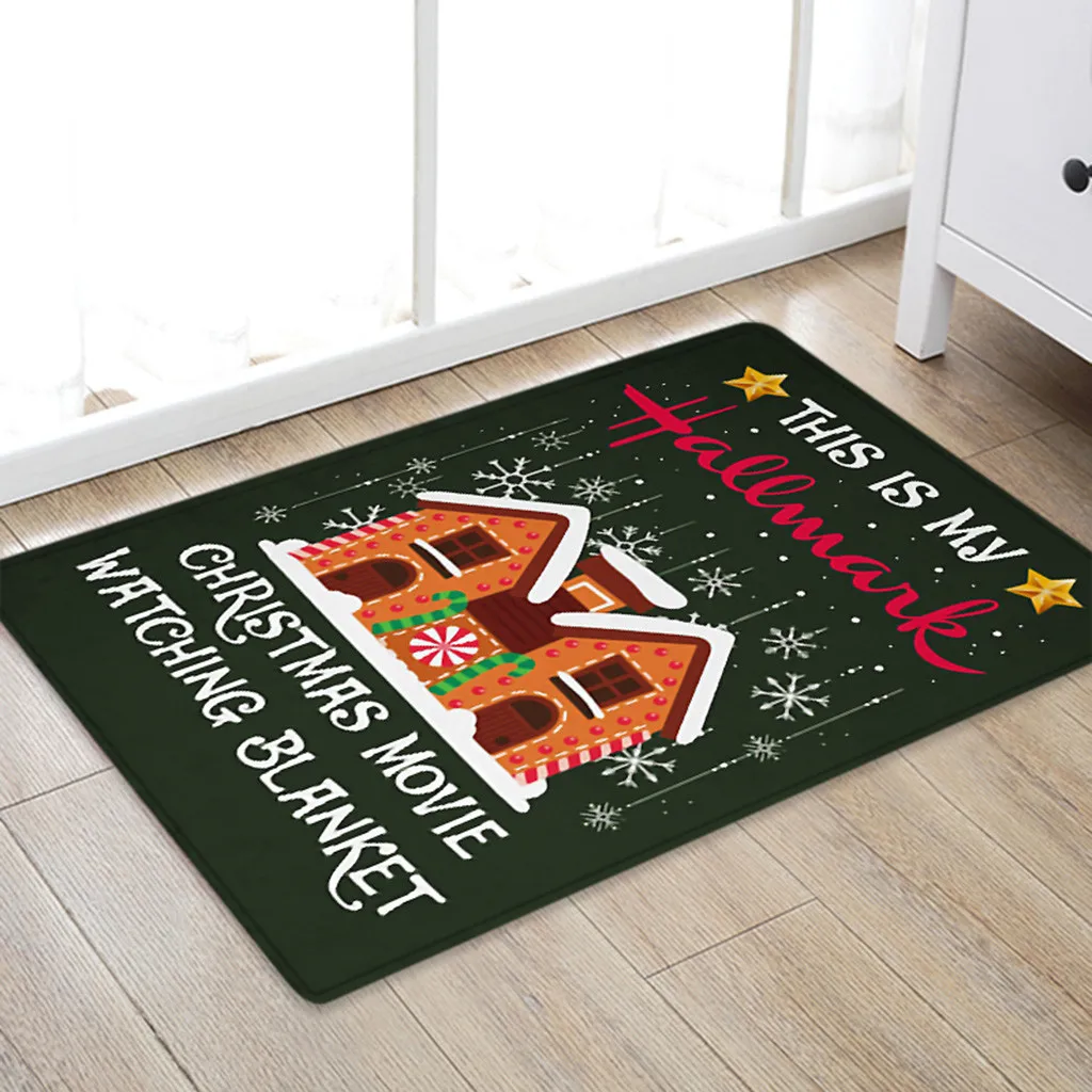Merry Christmas печать ковер 50x80 см Кухня дверной проем ванной коврик, напольный ковер Рождество Персонализированные двери коврик navidad