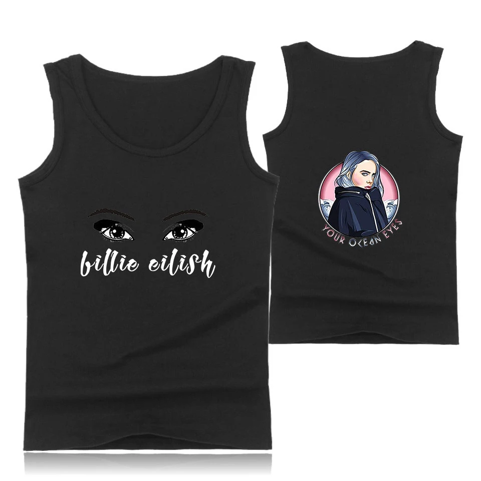 Billie Eilish harajuku, Спортивная майка без рукавов для тренировок, майка, Мужская одежда для фитнеса или бодибилдинга, мужской спортивный жилет, Майки