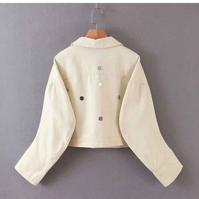 

French Retro Hong Kong Style Short Thin Coat Autumn New Style Fashion Versatile Loose-Fit BF Jacket Casual Tops Women's