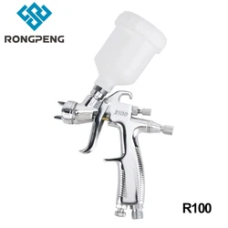 RONGPENG 1.0mm Nozzle Industrial Spray Gun R100 Airbrush For Water-based Paint Auto Car Refinish