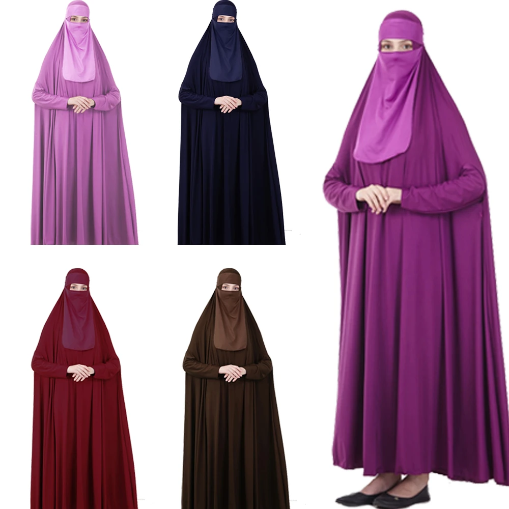 Ropa musulmana de oración para mujer, de murciélago, abrigo con capucha superior, + Khimar Abaya, cubierta completa, caftán turco de Oriente Medio de Burka|Ropa islámica| - AliExpress