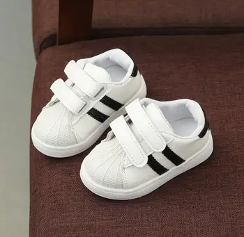 

New Brand Toddler Shoes Children White Shoes Fashion Kids Soft Bottom PU Leather Sport Running Sneakers For Baby