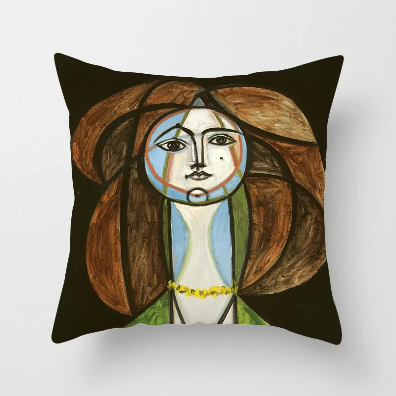 ZENGA картина маслом Пикассо наволочка декоративные подушки для дивана наволочка из полиэстера Чехол на подушку художественные подушки - Цвет: 24
