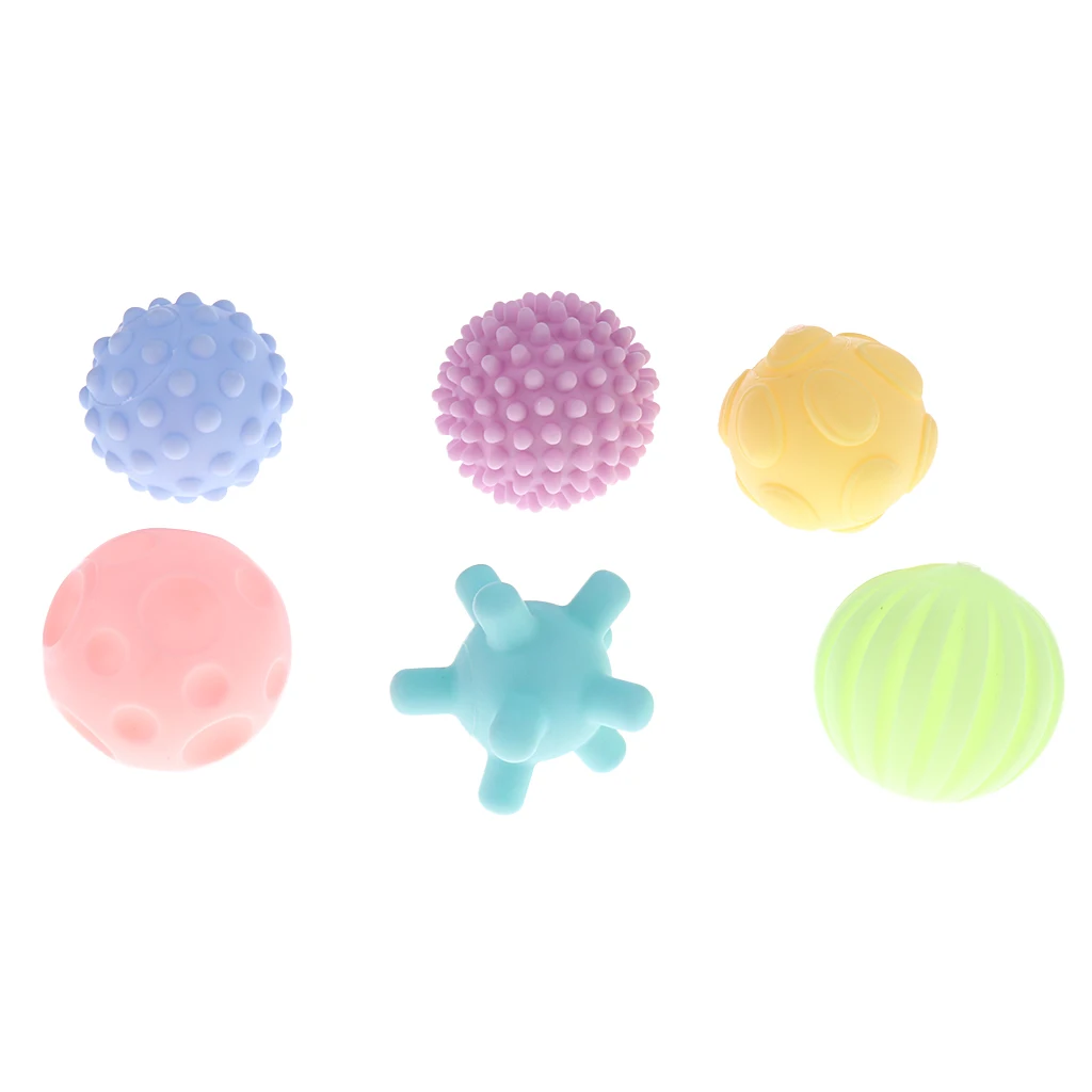 4/5/6Pcs Baby Kids Soft Massage Sensory Development Educational Ball Sound Toy Set
