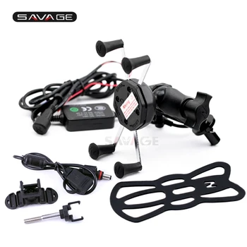 

X-Grip Phone Holder For KAWASAKI NINJA 650/1000 Z1000SX ER-6F Concours 14 ZX-6R Motorcycle GPS Navigation Bracket USB Charger