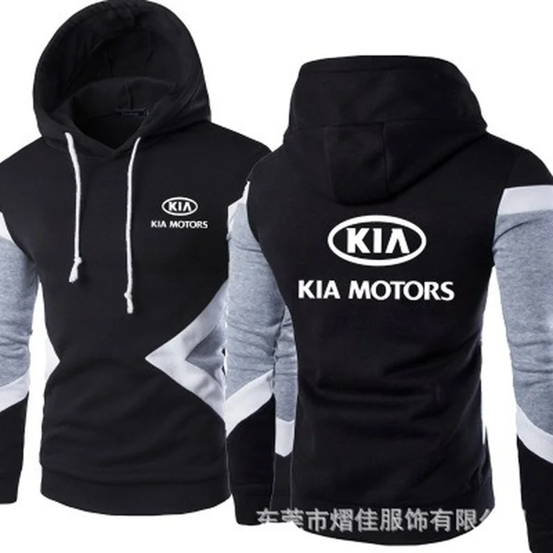 2021 New Men KlAmotors Spring Autumn Fashion Pullover Sweatshirts Patchwork Casual Cotton Hoodies Clothing S-5XL Size | Автомобили и