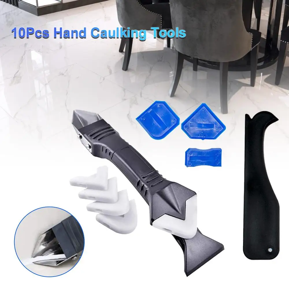 

10pcs Door Window Glass Cement Scraper Tool Silicone Sealant Finishing Tool Grout Scraper Caulk Remover Caulk Nozzle