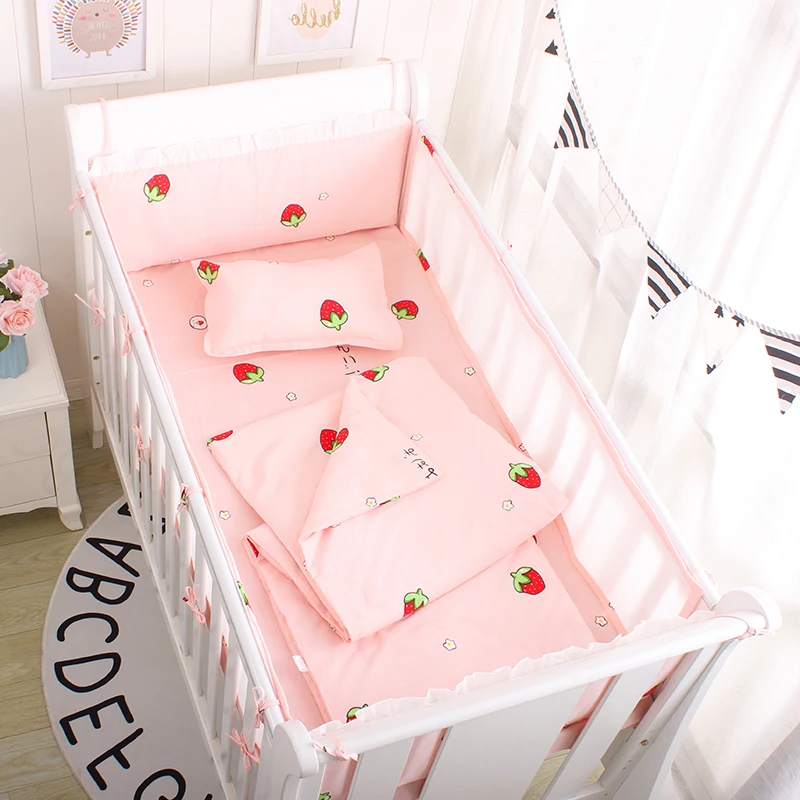 Breathable Summer 3D Mesh Baby Crib Bedding Set Sailboat Pattern Bed Linens 5pcs Cot Bumpers Includes 4 Bumpers+1 Sheet | Мать и ребенок