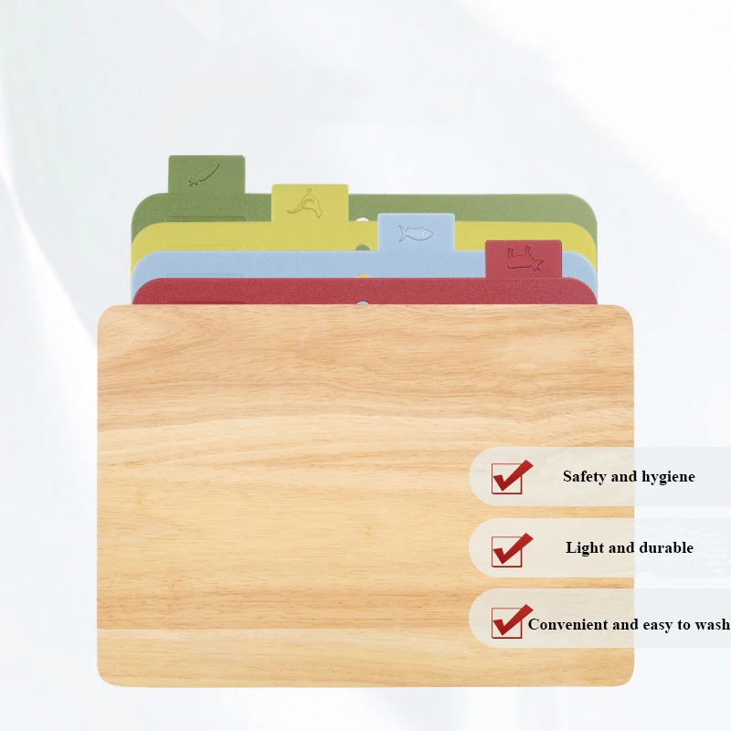 Кухня дерево+ PP разделочная доска набор с овощным мясом чехол для хранения Нескользящая складная Доска разделочная доска набор