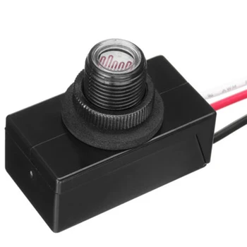 

120VAC 50/60Hz Rainproof Button Light-operated Switch Auto On Off Delay Type Dusk Flush Mount Smart Home Photoswitch