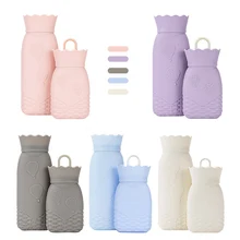 Микроволновый нагрев бутылки окружающей среды силиконовый мешок горячей воды с вязаный шарф тепла/холодной 2-use TT-best