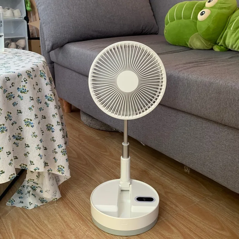 

Retractable Folding Portable Fan Multi-functional Electric Fan Mute Moving Head Remote Control Rechargeable Floor Fan
