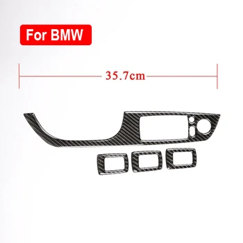 

Carbon Fiber Window panel trim Decal Car Door Button Sticker Cover 4pcs