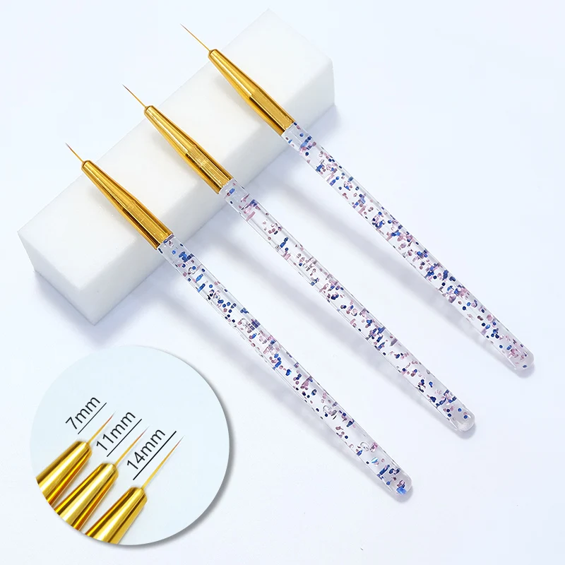 3pcs Dual-ended Nail Art Brushes