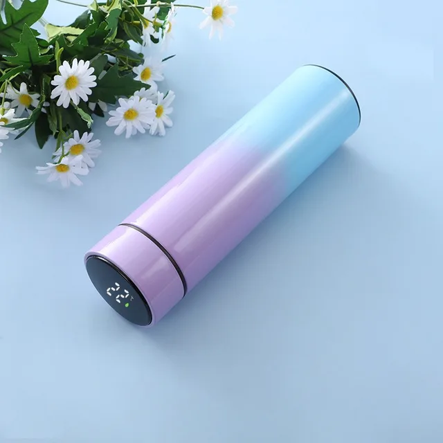 Intelligent 304 Stainless Steel Thermos With LED Temperature Display Water Bottle Vacuum Flasks Thermoses Coffee Tea Milk Cup Gradient color 3