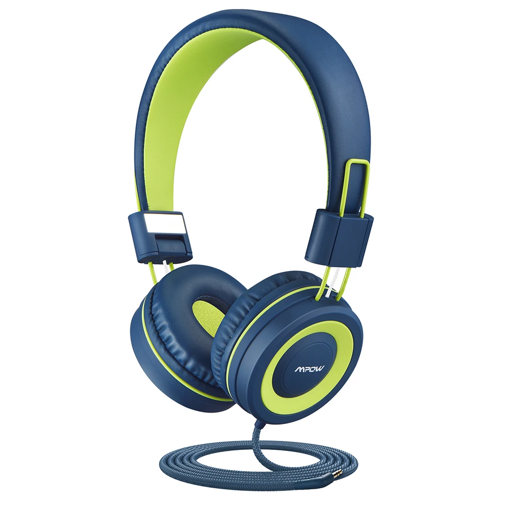 Blue-Green Mpow CH8 детские наушники Проводная гарнитура складная 91dB объем ограничен Защита слуха детские наушники для подростков девочек мальчиков - Цвет: Blue-Green