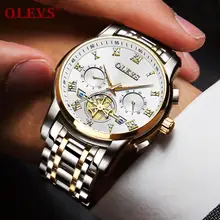 

New 2022 Men Quartz Watch Classic Waterproof Top Brand OLEVS Business Stainless Steel Strap Watches For Men