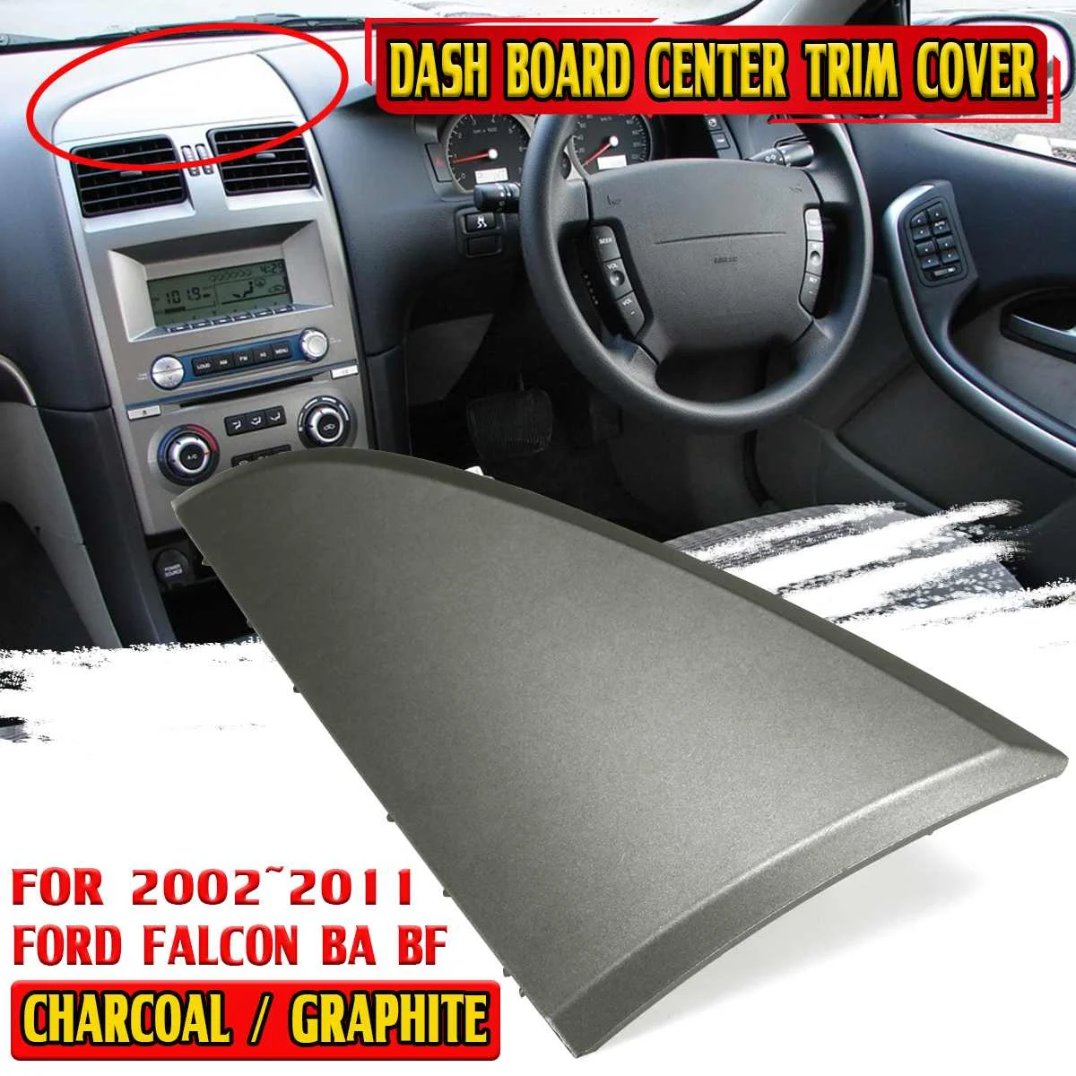 

ABS Triangle Dash Board Center Trim Cover Car Front Dashboard Trim Cover For Ford Falcon BA BF 2002~2011 Car Interior Decoration