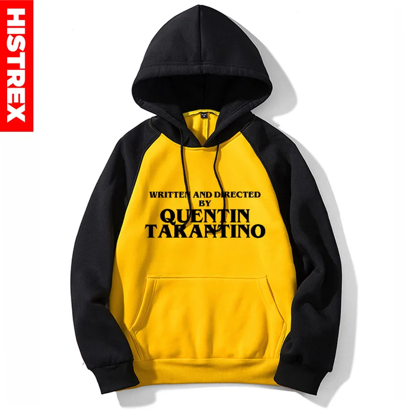 Skup HISTREX nowa męska bluza z kapturem Quentin Tarantino napisana i wyreżyserowana przez QUENTIN TARANTINO żółte damskie bluzy z kapturem