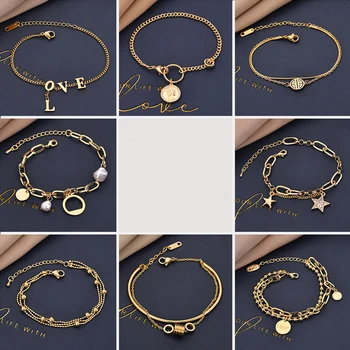 

30 Pcs/lot simple fashion women stainless steel bracelet top quality stainless steel jewelry bracelet wholesale 1031-25