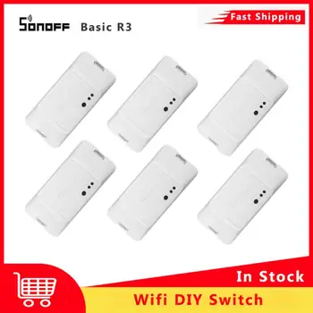 

1-10pcs SONOFF BASIC R3 WiFi Wireless DIY Switch Module Smart Home Remote Control Work with Alexa Amazon Google Home Assistant