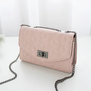 

2020 spring and summer new ladies diamond small square bag shoulder messenger chain handbag ladies hand bags bag women