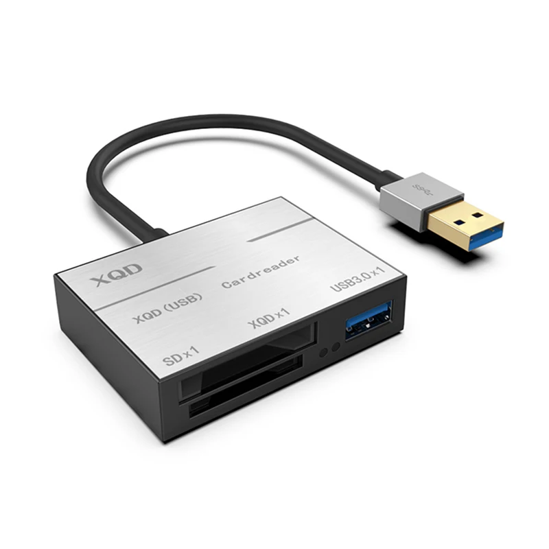 

Professional XQD SD Card Reader Up To 500MB/s High Speed XQD2.0 USB 2.0 USB3.0 HUB Camera Kit Adapter Silver USB 3.0 Reader