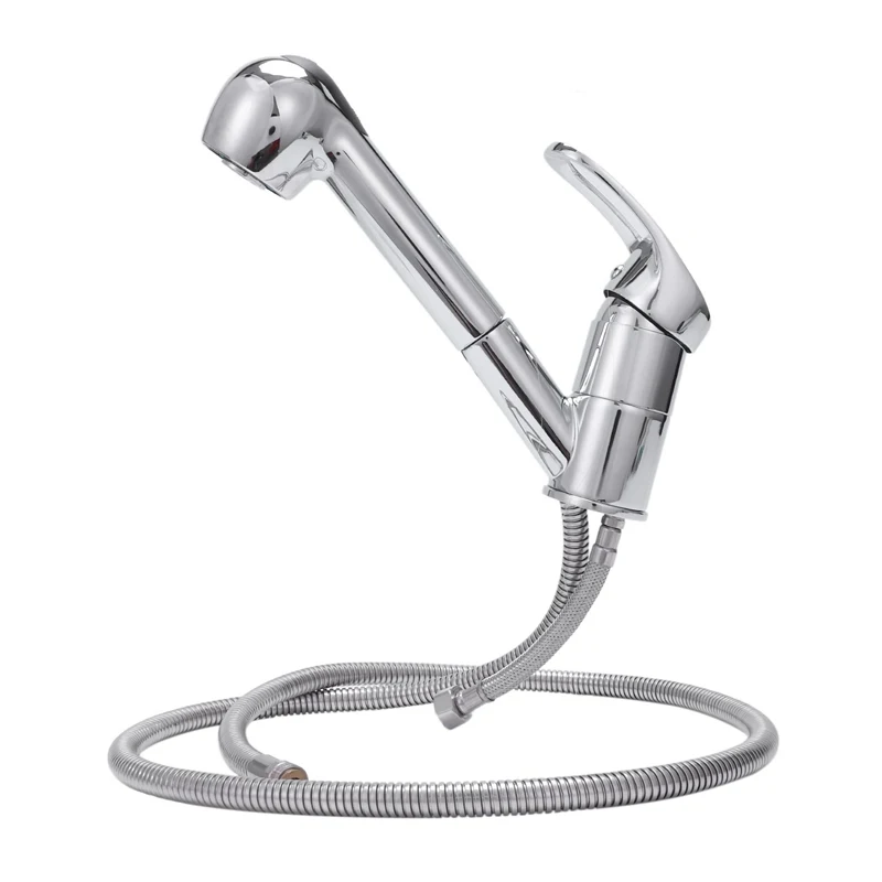 

Botique-Modern high pressure chrome single lever faucet tap with pull-out shower mixer for kitchen washbasin sink faucet tap sin