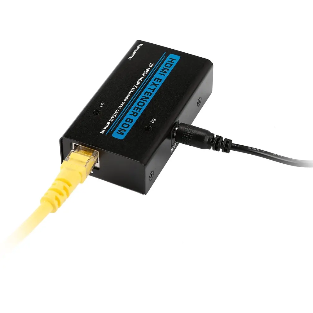 Цифровой HDMI удлинитель через один Cat5e/6 с ИК 60 м поддержка HD видео аудио 1080P HDCP совместимый с VGA/SVGA/XGA/SXGA/UXGA