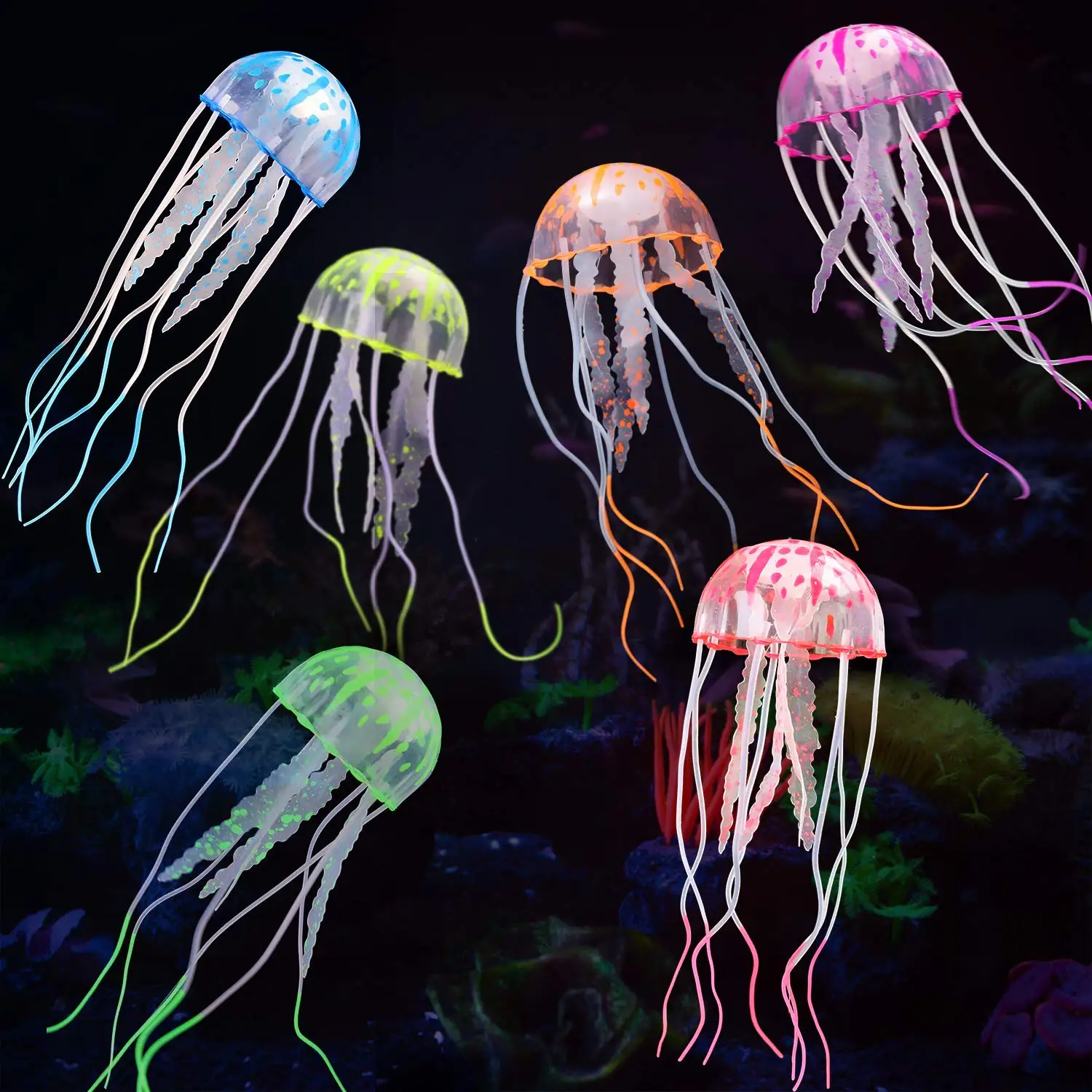 Светящаяся Медуза для аквариума, искусственное украшение «Медуза», украшение для аквариума, украшения для аквариума
