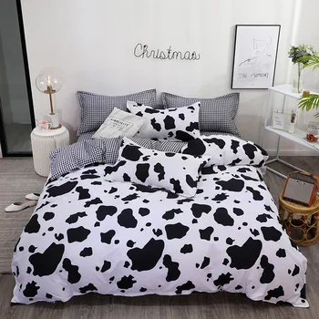 

BEST.WENSD DROPSHIP Cow Stripe Bedding Home Sanding Bedclothes 3d Warm Bedding Double Single Sheet,Pillowcase Duvet Cover Sets