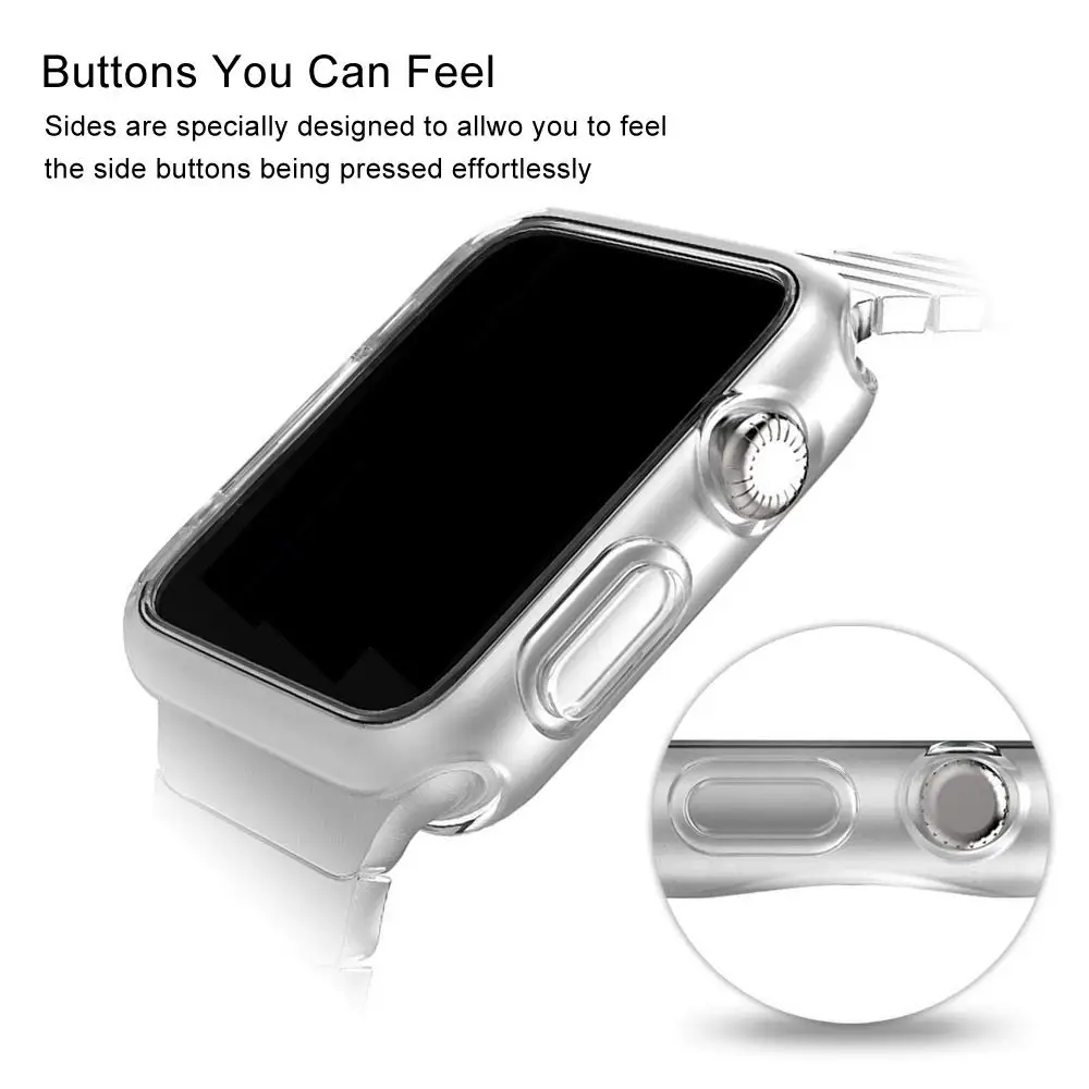 Защитный чехол для часов Apple Watch 5/4/3/2/1 40 мм 44 мягкий силиконовый s iWatch серии 42 38
