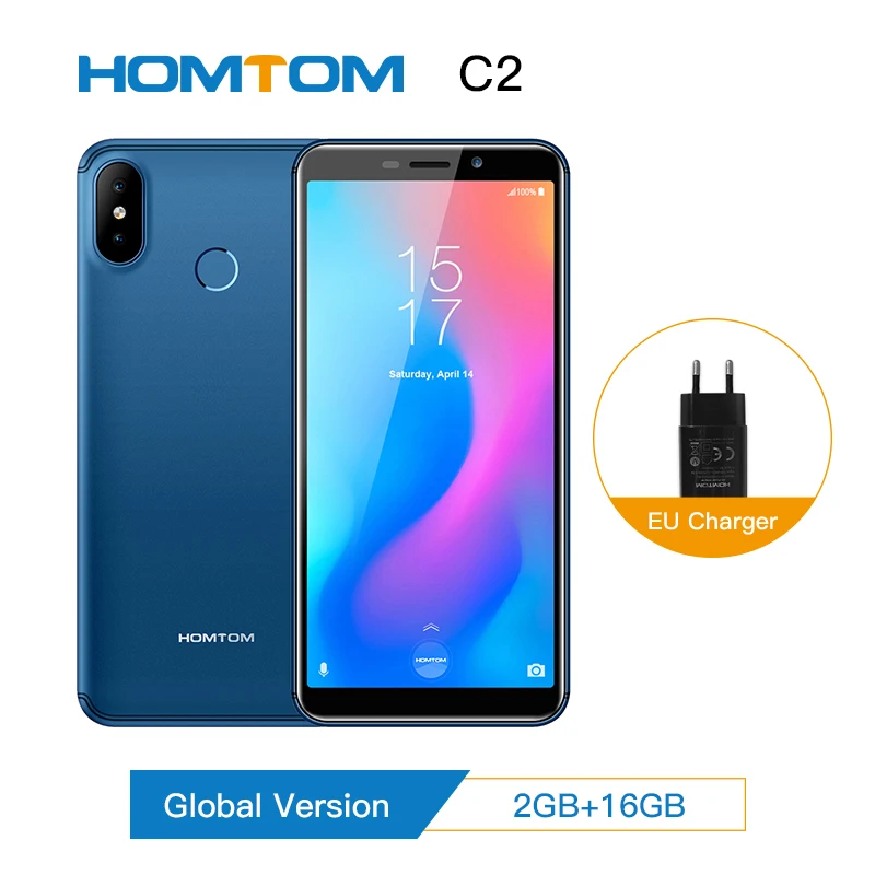 HOMTOM C2 глобальная версия смартфона Android 8,1 мобильный телефон Face ID 4G-LTE Quad Core13MP двойная камера Сотовый Телефон Новинка