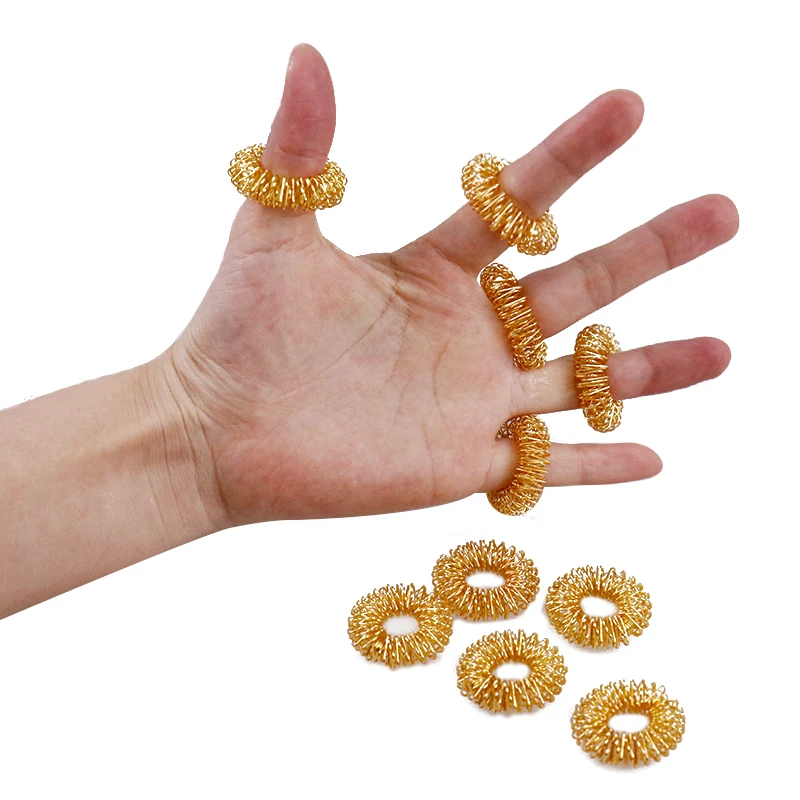 Raiuleko массажное кольцо для пальцев Иглоукалывание Кольцо уход за здоровьем массажер для тела Релакс ручной массаж палец похудение массажер для рук