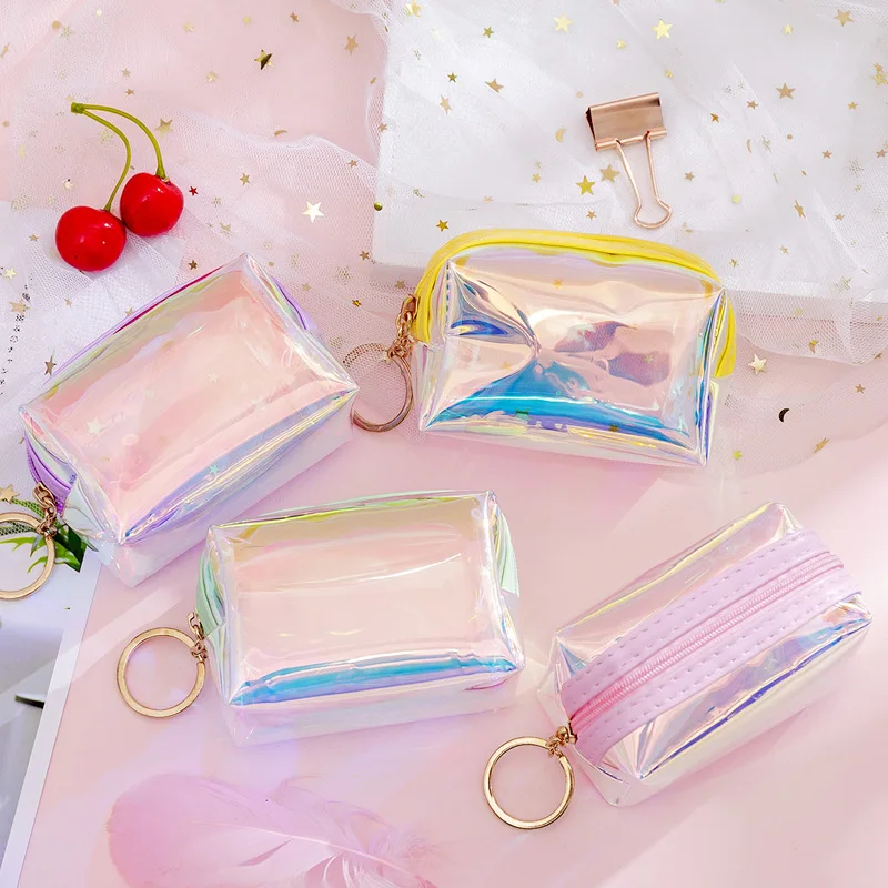 

1PCS PVC Cute Coin Purse Women Fashion Mini Cosmetic Coin Wallet Transparent Small Key Coin Money Card Holder Bag Pouch