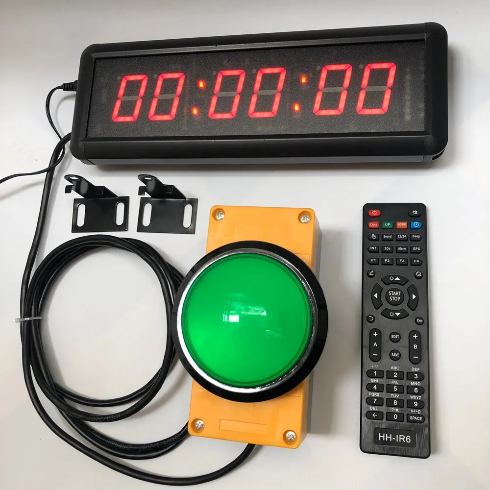 1.5 inch 29cm Button Led Countdown Clock Stopwatch,Line Button Reset，remote Control School Rush Answer Competition Game Timer 