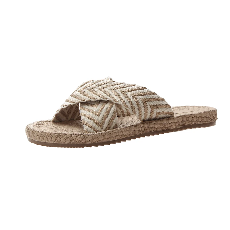 Плетеные летние шлепанцы Женские пляжные Boho Sea Вьетнамки Повседневные