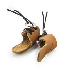 Archery Thumb Finger Tip Guard Protector Ring Tab Pad Recurve Bow Arrow Leather Adjustable Pull Arrow Glove for Hunting Shooting