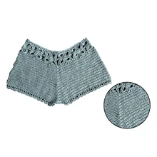 Пляжные короткие плавки сексуальные полые руки крюк хлопок Солнцезащитный крем Женские Повседневные Высокая Талия Короткие трикотажные изделия тонкие горячие брюки