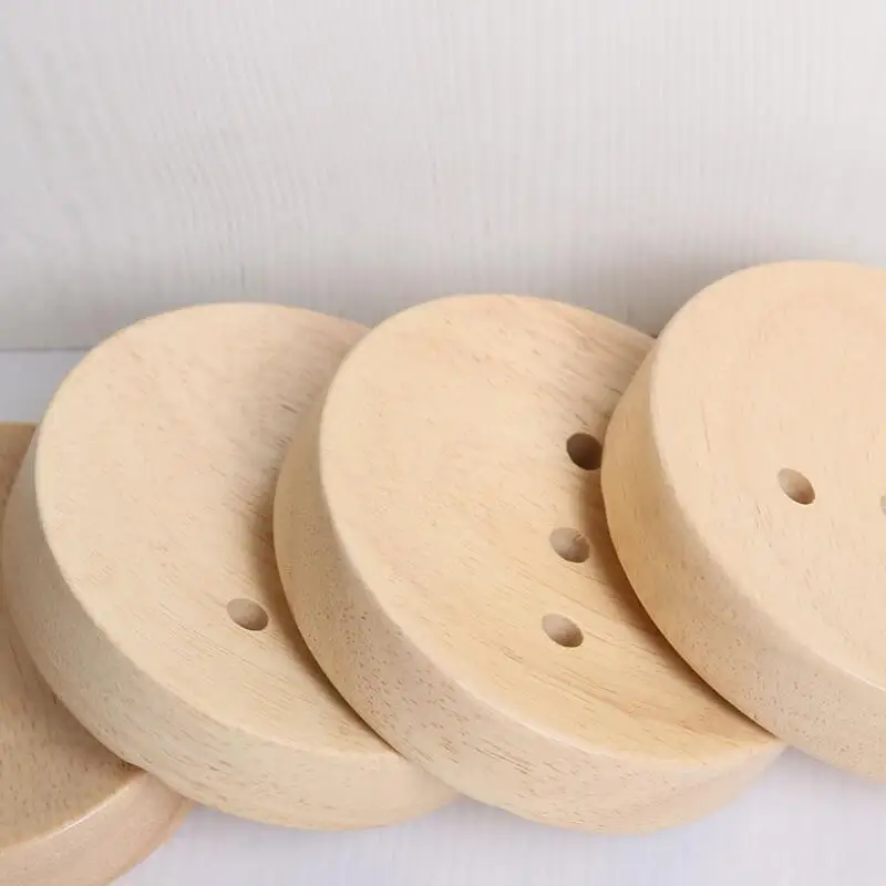 New Arrival Natural Wooden Soap Holder Simple Design Round Soap Dish Home Bathroom Supplies LX8395