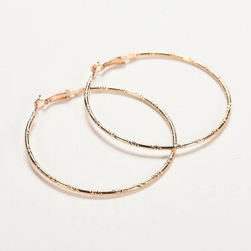

Large Circle Round Loop Earrings For Women Statement Fashion Jewelry Accessories Gold Color Big Hoop Earring