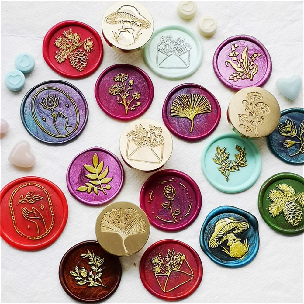 Flower Wax Seal Stamp Plant Seal Retro Antique Sealing Wax Scrapbooking Stamps HEAD Wedding Decorative Invitation Gift Packaging Scrapbooking & Stamps