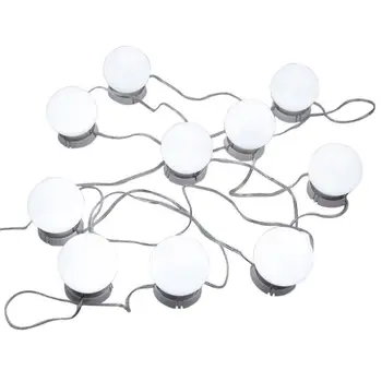 

10pcs Makeup Mirror Vanity LED Light Bulbs Kit Adjustable Cosmetic Lighting