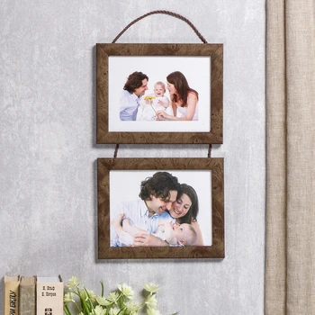 

Photo frame for 2 photos 15x20 cm hanging 726 dark walnut 4032890