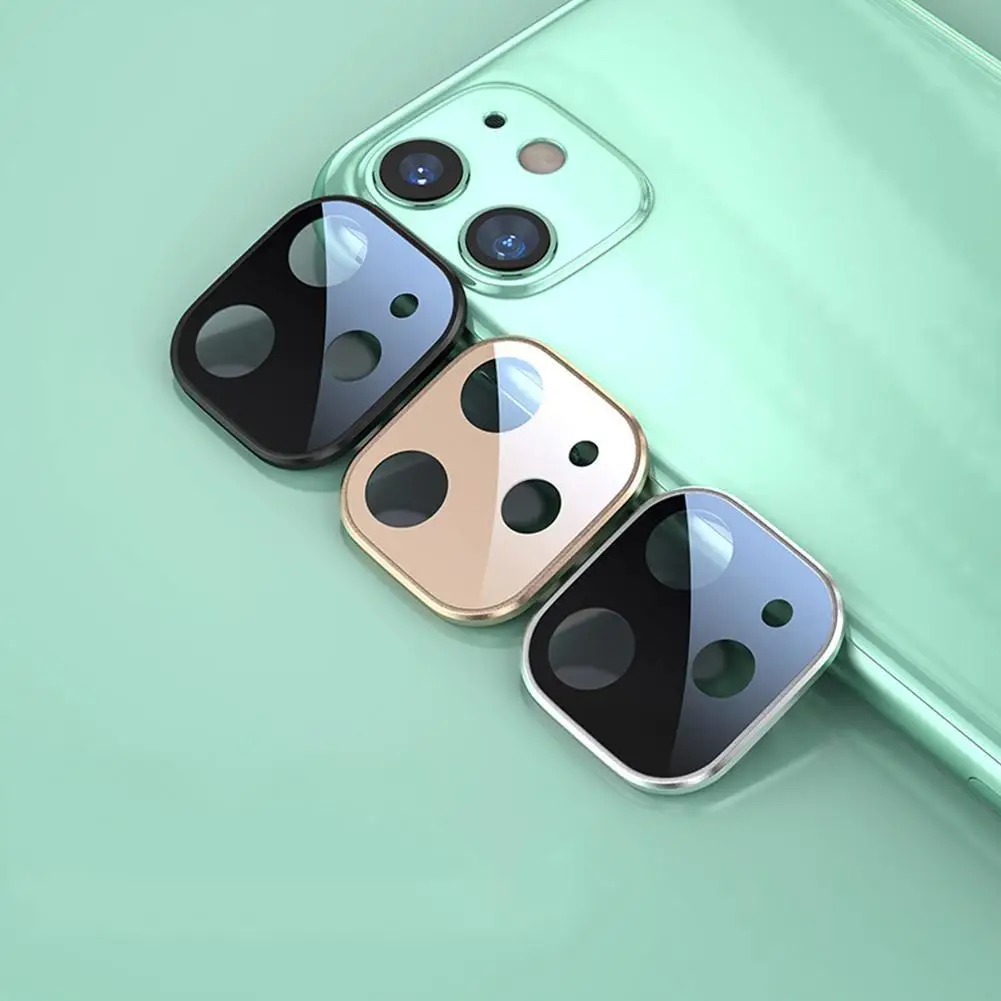 

Metal Frame Tempered glass Camera Lens Full protective Cover for iPhone11 Pro Max Protector Rear Cam Lens Film webcam cover