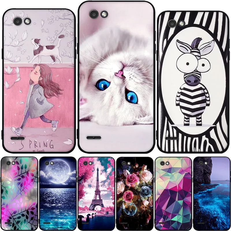 éxito histórico celebrar Case For LG Q6 Q6A Cute Cat Soft TPU Silicone Back Cover For LG Q6 Alpha  M700 Case for Funda LG Q6 Plus X600 X600L Phone Cases _ - AliExpress Mobile