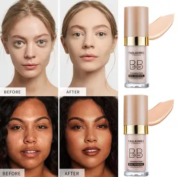 

LULAA New Liquid Foundation 35ml Lasting Moisturizing Whitening Concealer Base Makeup Breathable Waterproof Foundation Past O1W7
