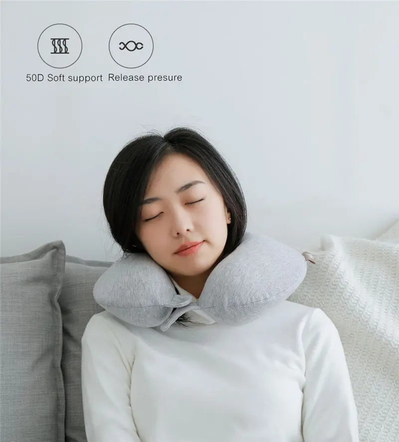 Xiaomi Mijia подушка с памятью 8H u-образная пена для шеи Антибактериальная переносная 8H маска для глаз Подушка для обеда подушки для путешествий