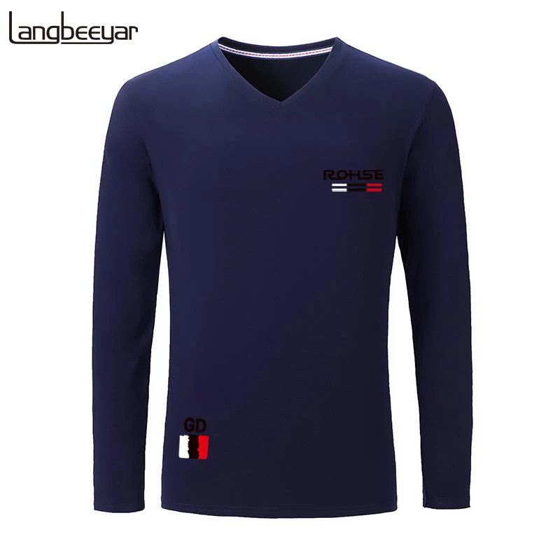 

2020 New Fashion Brand Tshirt For Men Mercerized Cotton Street Style Tops Trends High Quality Long Sleeve T-Shirt Men Clothes