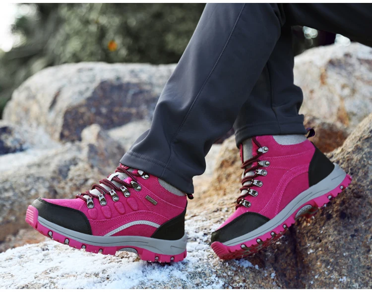 new men's shoes hiking shoes outdoor cotton shoes men's winter warm plus velvet travel leisure sports dad shoes